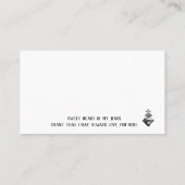 聖なるハートのイエス祈りの言葉リクエストカード 名刺 (裏面)