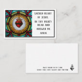 聖なるハートのイエス祈りの言葉リクエストカード 名刺 (正面/裏面)