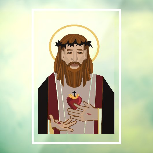 聖なるハートのイエス・ウィンドウにしがみつく ウィンドウサイン (シート3)