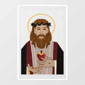 聖なるハートのイエス・ウィンドウにしがみつく ウィンドウサイン (シート)