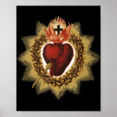 聖なるハートのイエス・カトリック信者Tシャツ ポスター (正面)