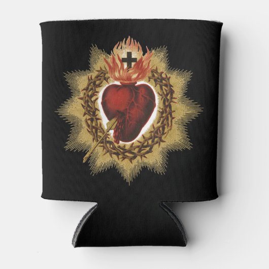 聖なるハートのイエス・カトリック信者Tシャツ 缶クーラー (正面)