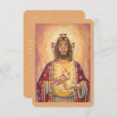 聖なるハートのイエズス信者の祈りの言葉カード 招待状 (正面/裏面)