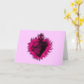 聖なるハートのグリーティングカード カード (黄色い花)