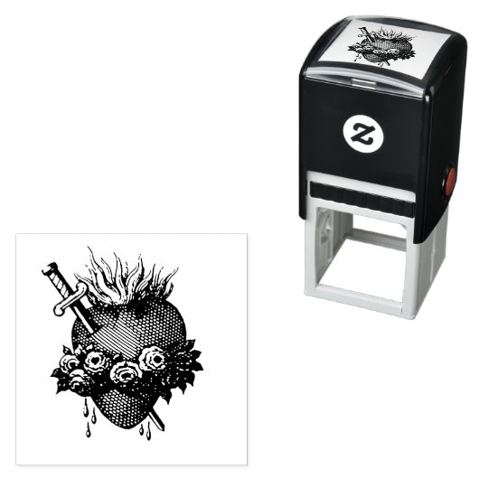 聖なるハートのメアリの自墨切手 セルフインキングスタンプ (インサイチュ)