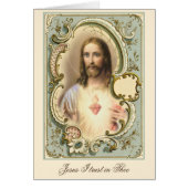 聖なるハートのヴィンテージカトリック祈りの言葉 (正面)