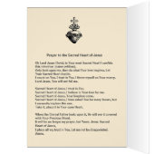 聖なるハートのヴィンテージカトリック祈りの言葉 (内側 (左))