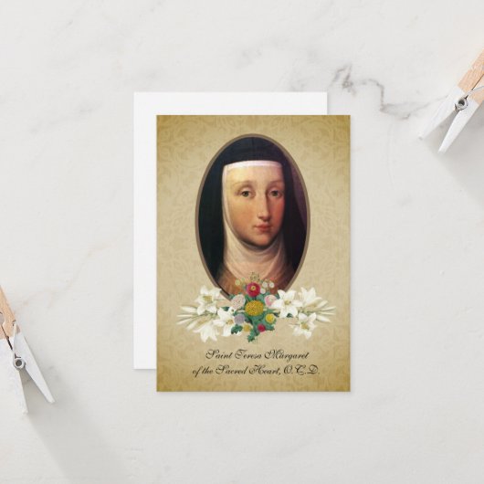 聖なるハートの聖テレサマーガレットレディ カード (正面/裏面インサイチュ)