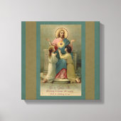 聖なるハートイエスの子供たちが彼の足にひざまずく キャンバスプリント (正面)