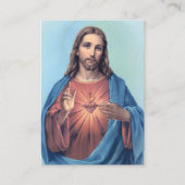 聖なるハートイエスカトリック葬儀祈りの言葉カード プレイスカード (正面)