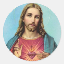 聖なるハートイエスキリスト静止封筒 ラウンドシール
