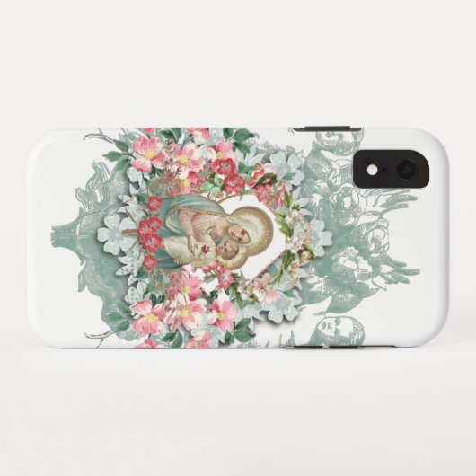 聖なるハートイエスヴァージンメアリー宗教的 Case-Mate iPhoneケース (裏面(横))