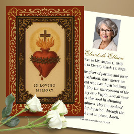 聖なるハートイエスヴィンテージ葬儀記念碑