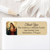 聖なるハートイエス宗教的ありがとう ラベル (インサイチュ)