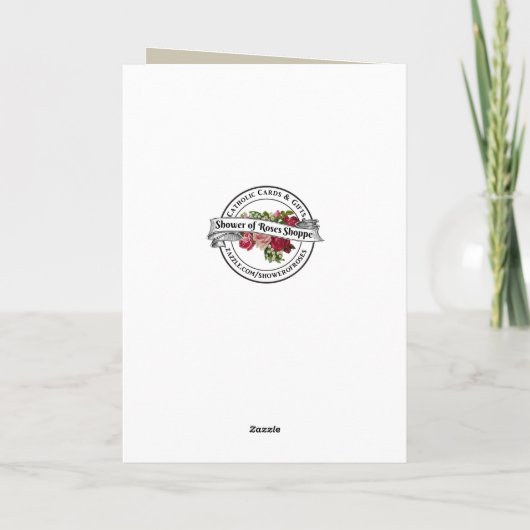 聖なるハートイエス悔やみや弔慰弔問の十字架 カード (裏面)