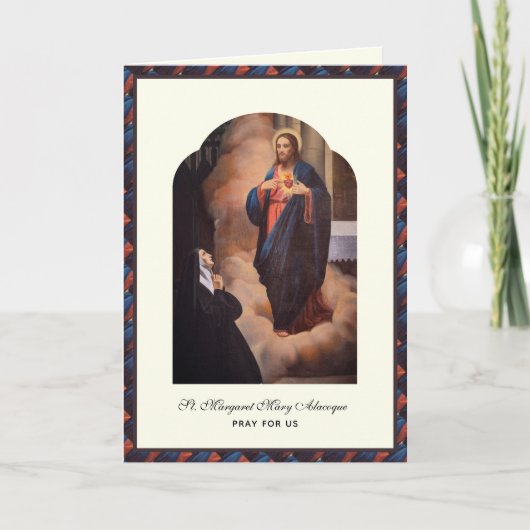 聖なるハートイエズスサンマーガレットメリー宗教的 カード (正面)
