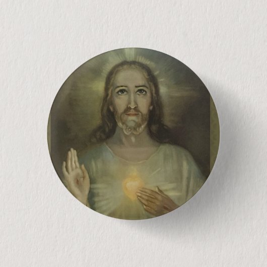 聖なるハートイエズス聖別祈りの言葉カード 缶バッジ (正面)