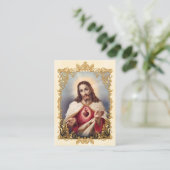 聖なるハートイエズス記念祈りの言葉カード プレイスカード (スタンド正面)