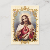 聖なるハートイエズス記念祈りの言葉カード プレイスカード (正面)