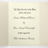 聖なるハートマリアを供えるカトリック司祭 三つ折りカード (内部中)