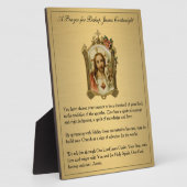 聖なるハート祈りの言葉(カトリック司教ヴィンテージ) フォトプラーク (側面)