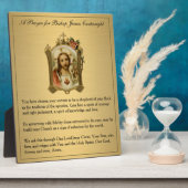 聖なるハート祈りの言葉(カトリック司教ヴィンテージ) フォトプラーク (側面)