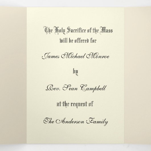 聖なるハート・イエスを捧げる宗教集団 三つ折りカード (内部中)