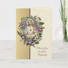 聖なるハート・イエス・カトリック弔慰 サンキューカード