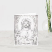 「聖なるハート・オブ・イエス」スケッチ、ジェニー・マクラーリン カード (正面)