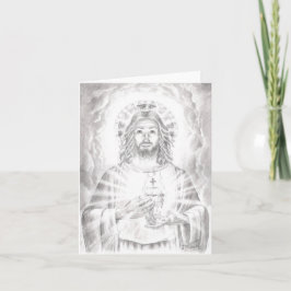 「聖なるハート・オブ・イエス」スケッチ、ジェニー・マクラーリン カード