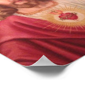 聖なるハート・オブ・イエス・ヴィンテージ・アート ポスター (角)