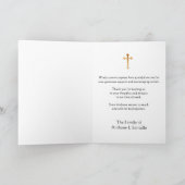 聖なるハート・カトリック弔意ありがとう サンキューカード (内部)