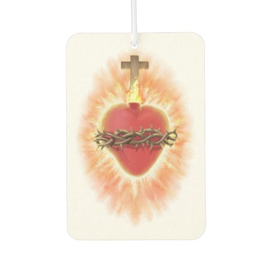 聖なるハート カーエアーフレッシュナー (正面)