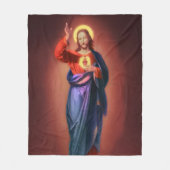 聖なるハート フリースブランケット (正面)