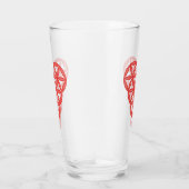 聖なるハート – 生命のハート、3D/赤。 タンブラーグラス (右)
