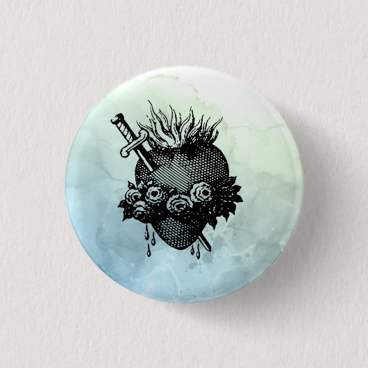 聖なるハート 缶バッジ (正面)