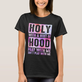 聖なるヒントのヒップホップで祈ろう キリスト教 Tシャツ