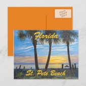 「聖なるピートビーチフロリダパームスハガキ» ポストカード (正面/裏面)