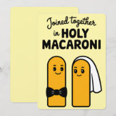 聖なるマカロニで結ばれて 面白いパスタ 招待状 (正面/裏面)