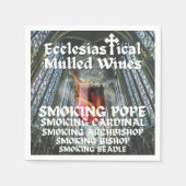 聖なるモリー、教会用のマルチのワイン スタンダードカクテルナプキン (正面)