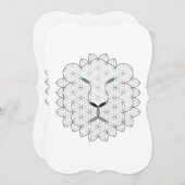 聖なるライオン、B01BW。 招待状 (正面/裏面)