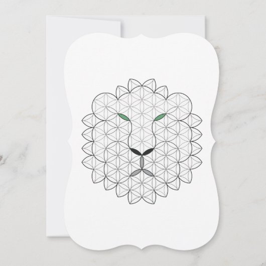 聖なるライオン、B01BW。 招待状 (裏面)