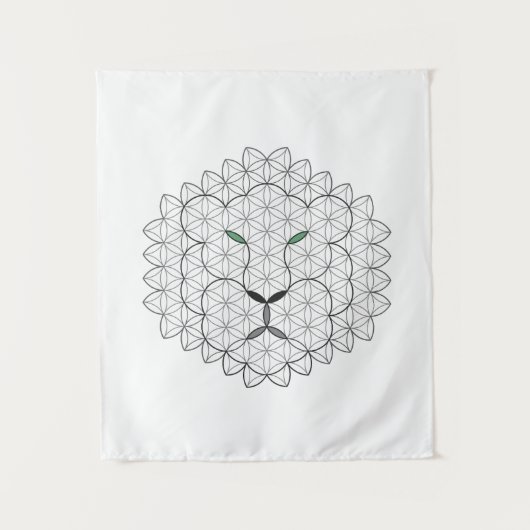 聖なるライオン、B051/BW。 タペストリー (正面)