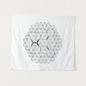 聖なるライオン、B051/BW。 タペストリー (正面(横))