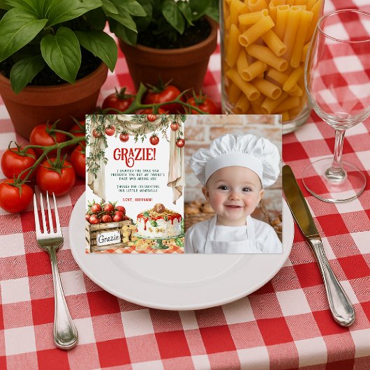 聖なるラヴィオリ 感謝します！小さなミートボールお誕生日おめでとう！ サンキューカード