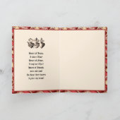 聖なる三心(聖心、純潔の御心、慈悲の御心) イエス・マリア・ヨセフの祈り サンキューカード (内部)