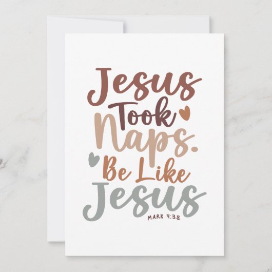 聖なる休息 – マルコ4:38キリスト教のデザイン サンキューカード (正面)