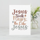 聖なる休息 – マルコ4:38キリスト教のデザイン サンキューカード (スタンド正面)