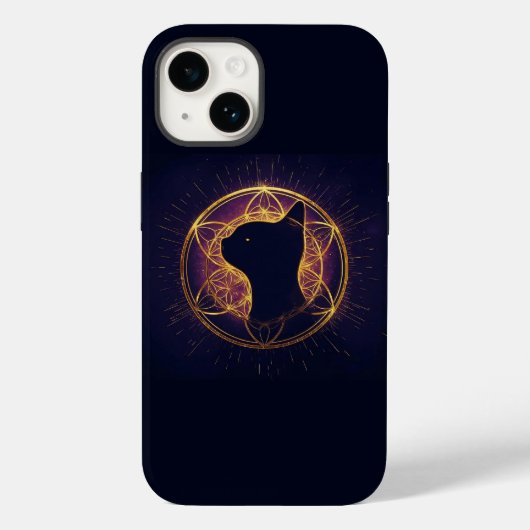 聖なる円環に潜む神秘の猫 Case-Mate iPhoneケース (裏面)