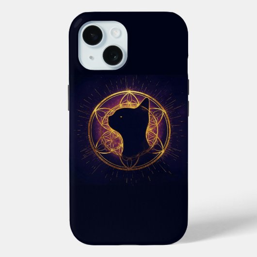 聖なる円環に潜む神秘の猫 Case-Mate iPhoneケース (裏面)